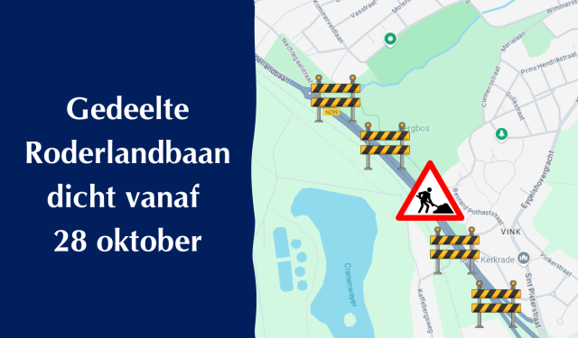 Roderlandbaan afgesloten